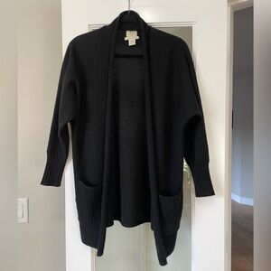 Telluride Clothing Co. Women's Open Front Cashmere Sweater Black